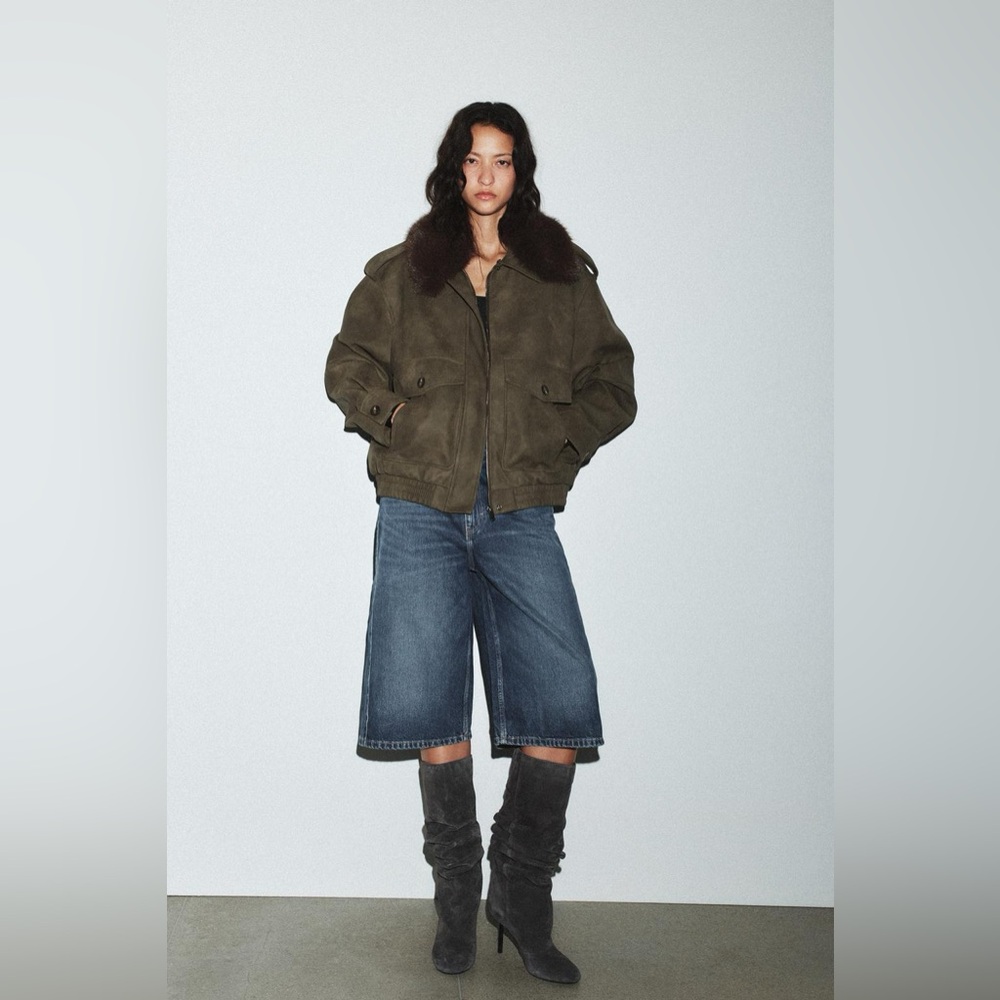 ZARA GATHERED LEATHER BOOTS - Picture 9 of 10